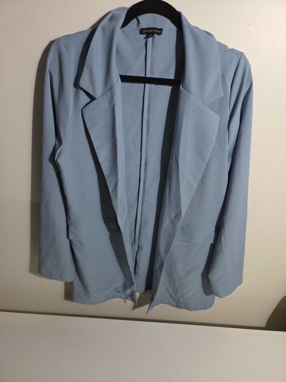 Shinestar Light Blue Open-Front Blazer